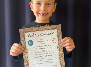 Igor Kuta z podziękowaniem za udział